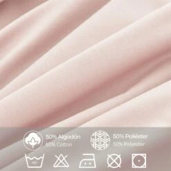 Vipalia - Juego De Sábanas Lisas 3 Piezas 50% Algodón - 50% Poliester. Modelo Rainbow Cama 135 Cm, Color Rosa -Forros De Cama Ventas 2024 041b549fa18df25216486d350f2a9218b998acab bba0e06991a74c70b9c8f27c63c6a0f8