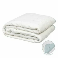 Colcha Azul Crema 180 X 260 Cm