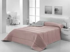 Edredón Nórdico 300gr Bicolor Reversible Cama 80cm Nude / Gris