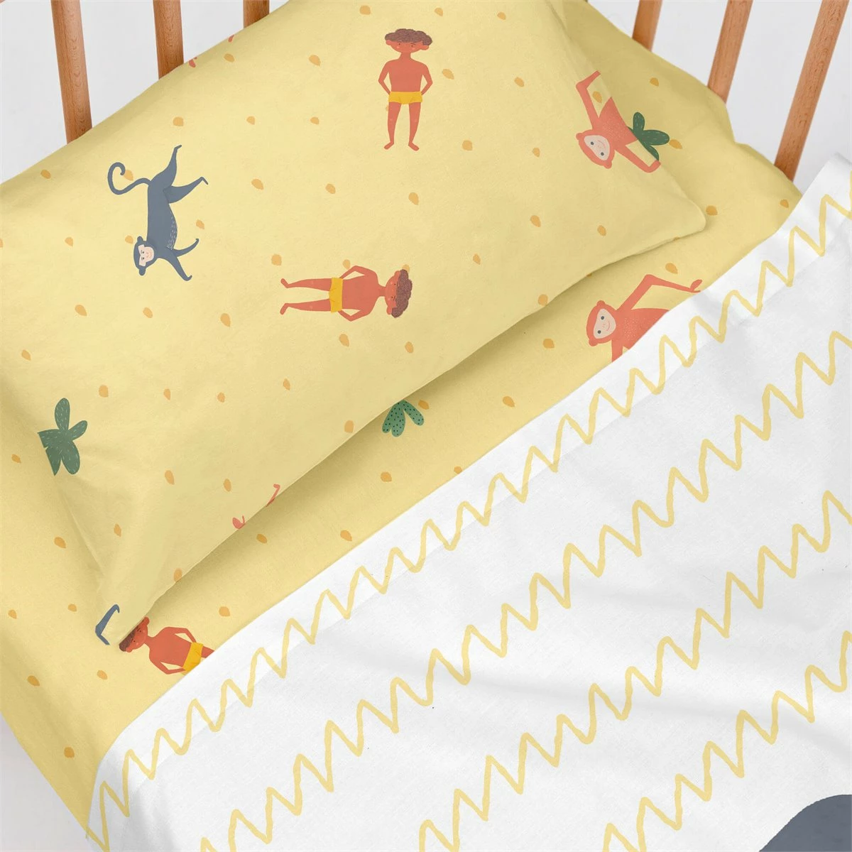 Jungle Life Juego De Sábana Cuna (100x130 Cm) Multicolor 5 Jungle Life Juego De Sábana Cuna (100x130 Cm) Multicolor - Imagen 3