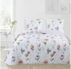 Colcha Bouti + Funda Cojín Cama De 105cm Silene Donegal