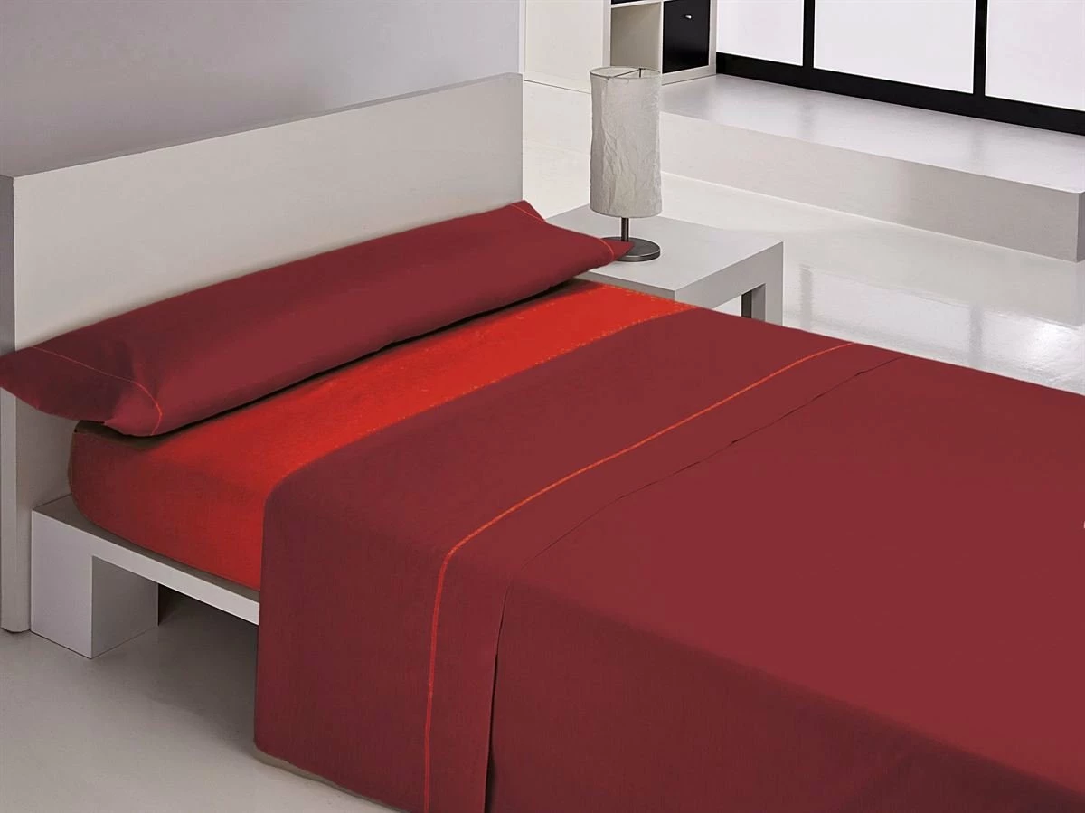 Juego Sábanas VEGA Rojo 3 Juego Sábanas VEGA Rojo