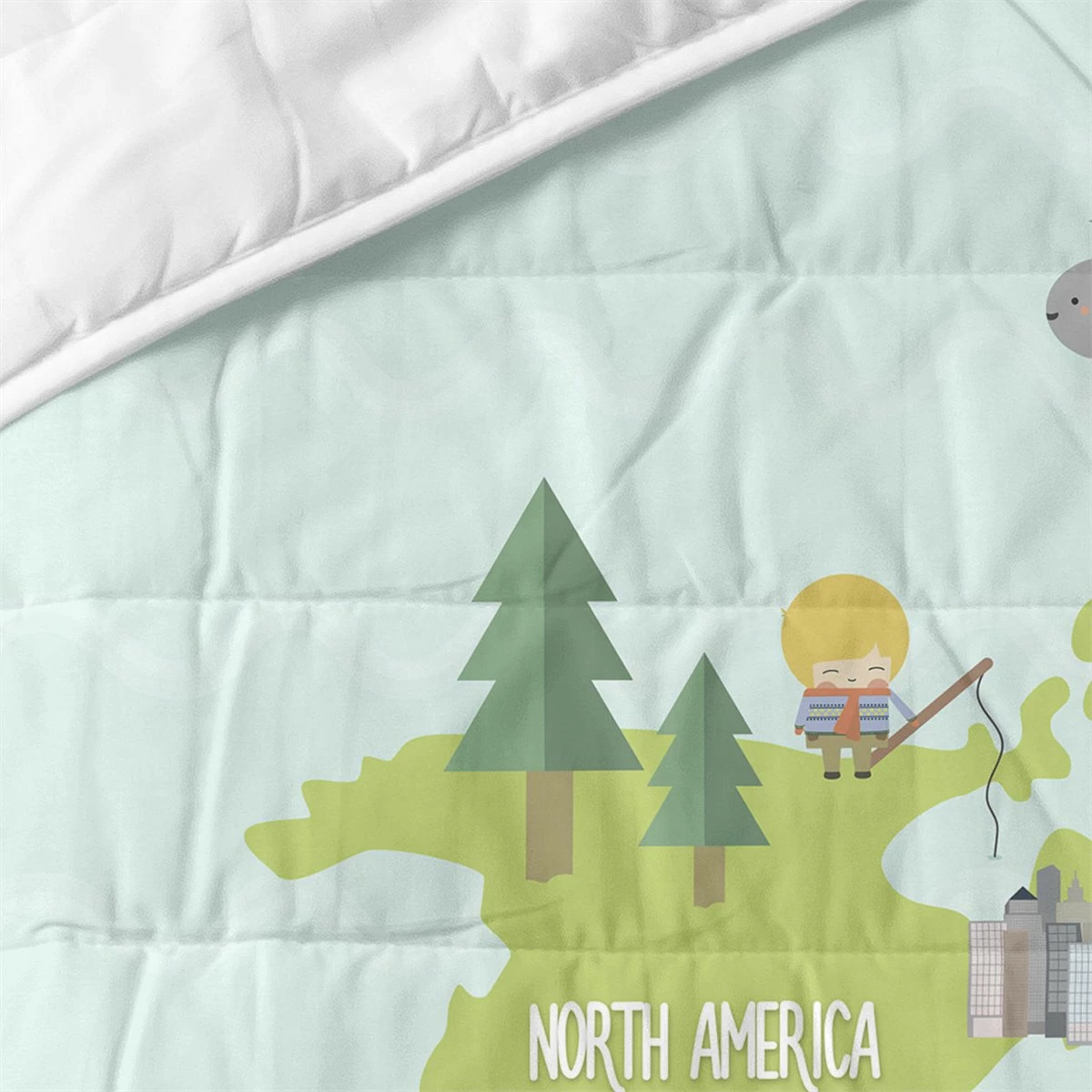 World Map Colcha Cama 80/90 (180x260 Cm) Multicolor 5 World Map Colcha Cama 80/90 (180x260 Cm) Multicolor - Imagen 3