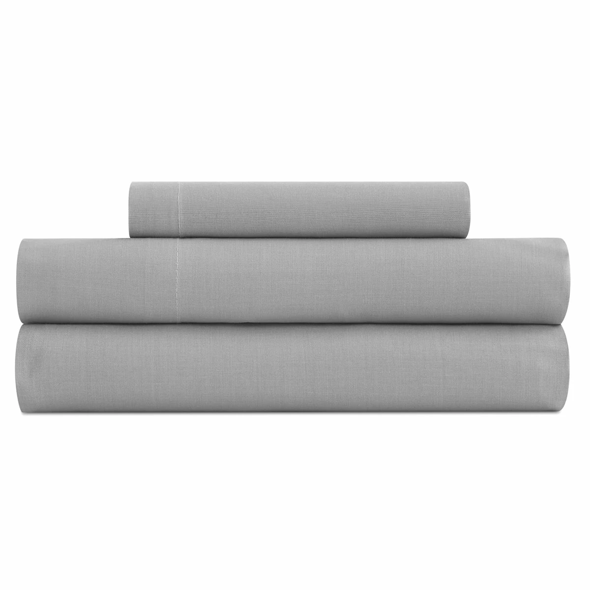 Vipalia - Juego De Sábanas Lisas 3 Piezas 50% Algodón - 50% Poliester. Modelo Rainbow Cama 90 Cm, Color Gris 3 Vipalia - Juego De Sábanas Lisas 3 Piezas 50% Algodón - 50% Poliester. Modelo Rainbow Cama 90 Cm, Color Gris