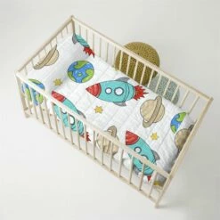 Space Rocket Colcha Cuna (100x130 Cm) Multicolor -Forros De Cama Ventas 2024 324f4c0cb3c6b33fea9cce281a9dd62ffcfb3c4e e962cc77ca3d43d8a97924afce1ae863