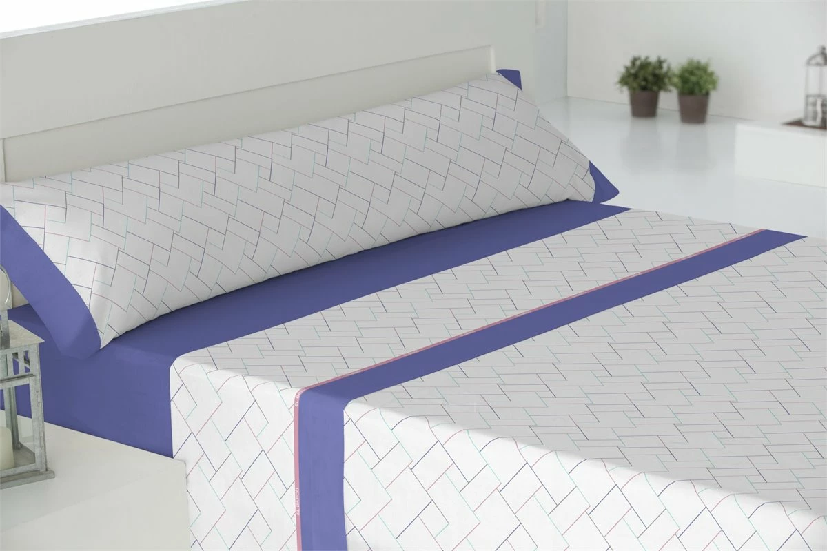 Juego De Sábanas 4 Piezas Cama 135cm + 2 Fundas Almohada Pull Azul Donegal Collections 3 Juego De Sábanas 4 Piezas Cama 135cm + 2 Fundas Almohada Pull Azul Donegal Collections