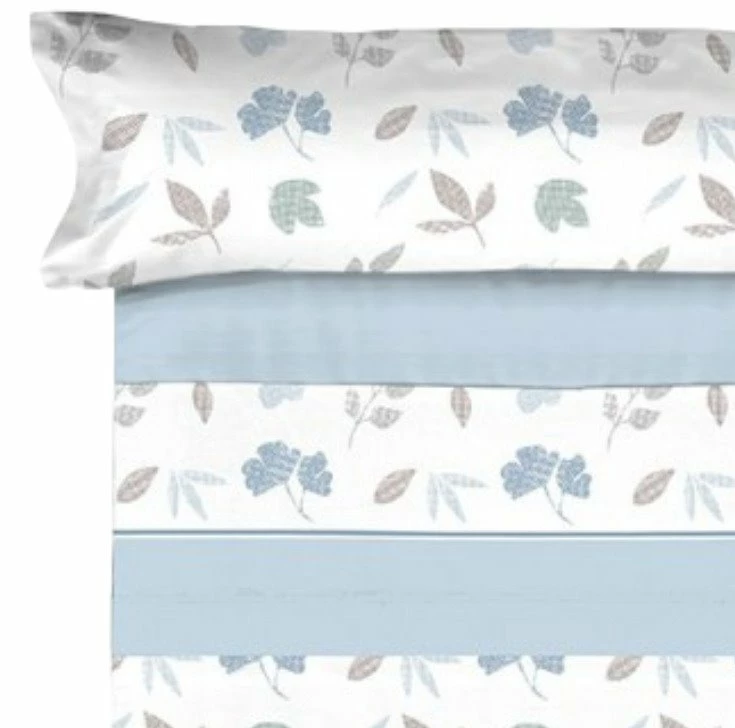 Juego De Sábanas Donegal Talco Azul Cama De 90 4 Juego De Sábanas Donegal Talco Azul Cama De 90 - Imagen 2