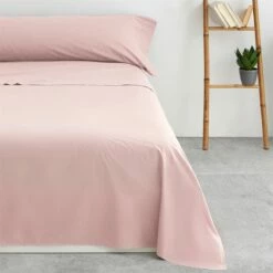 Vipalia - Juego De Sábanas Lisas 3 Piezas 50% Algodón - 50% Poliester. Modelo Rainbow Cama 90 Cm, Color Rosa -Forros De Cama Ventas 2024 46e32fc30adfc984a534b9012acadb3cd7e533e2 fc6fbf8df2dc43dd8258b88fc19eec1b