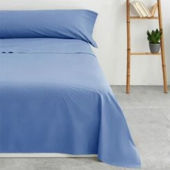 Vipalia - Juego De Sábanas Lisas 3 Piezas 50% Algodón - 50% Poliester. Modelo Rainbow Cama 105 Cm, Color Azul -Forros De Cama Ventas 2024 4c07c45a9e1a15e916c321ffa4c4b8779ab3b859 e83e07bf70bd4300bf8523cdb921fd52