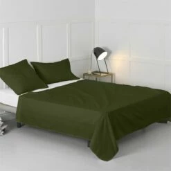 Basic Sábana Cama 80/90 (160x270 Cm) Verde