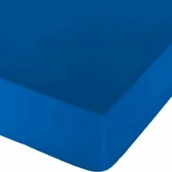 Sábana Bajera Ajustable Naturals Azul Cama De 90 (90 X 190 Cm)