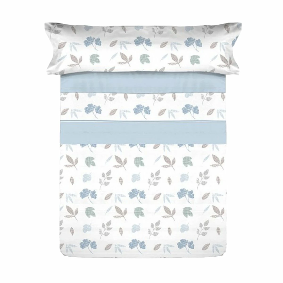 Juego De Sábanas Donegal Talco Azul Cama De 90 3 Juego De Sábanas Donegal Talco Azul Cama De 90