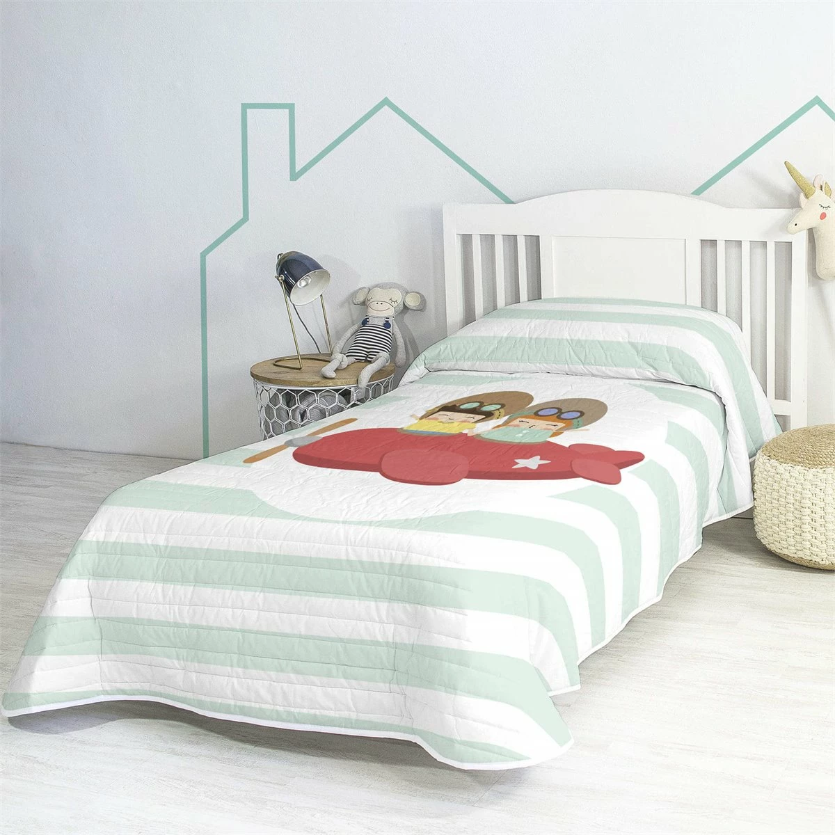 Learning To Fly Colcha Cama 80/90 (180x260 Cm) Multicolor 4 Learning To Fly Colcha Cama 80/90 (180x260 Cm) Multicolor - Imagen 2