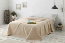 Vipalia - Colcha Bouti Pique 30% Algodón - 70% Poliester. Modelo Silver Cama 135 Cm - 235x260 Cm, Color Beige/Marfil -Forros De Cama Ventas 2024 5b51b0dc1e302008589e88f09093b760784a83f1 b23284ade9fb4cc497dfc0409ebcbe9e