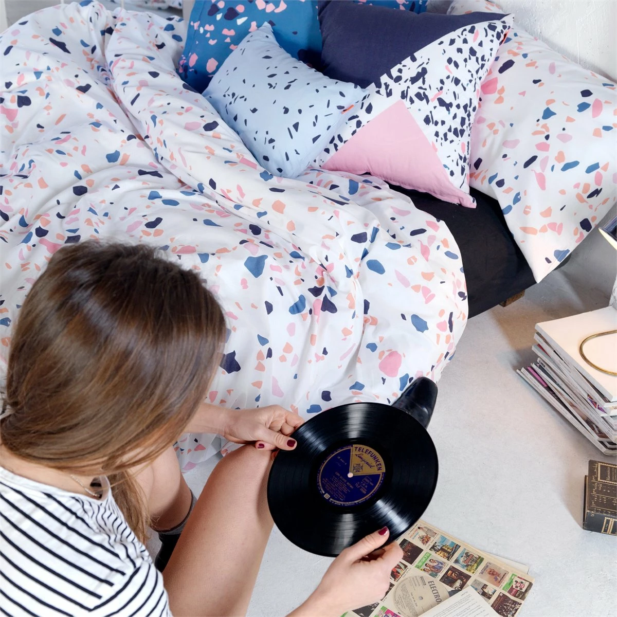 Terrazzo Funda Nórdica 220x220 Multicolor 4 Terrazzo Funda Nórdica 220x220 Multicolor - Imagen 2