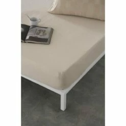 Sábana Bajera Ajustable Naturals ELBA Beige 90 X 190/200 Cm (Cama De 90)