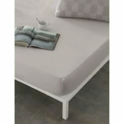 Sábana Bajera Ajustable Naturals ELBA Gris Claro 90 X 190/200 Cm (Cama De 90) -Forros De Cama Ventas 2024 6a774bc5f99877f35585b6c4f39c5aac8342bf7c ad5f333552554852bf95ad21c6f8d546