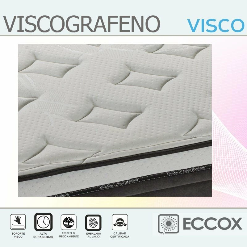 Colchón Grafeno Supréme 67'5x180 Altura 24cm±2 3cm Viscoelástico 4 Colchón Grafeno Supréme 67'5x180 Altura 24cm±2 3cm Viscoelástico - Imagen 2