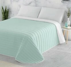 COLCHA BOUTI REVERSIBLE BICOLOR L.702 VERDE/BLANCO CAMA 90 -Forros De Cama Ventas 2024 7680e4fb3cac7745650200a7c5d5b3419c21e998 3865c66feba74691a0e29929b285ada1