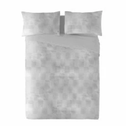 Funda Nórdica Naturals ELBA Gris Claro Cama De 90 (150 X 220 Cm)