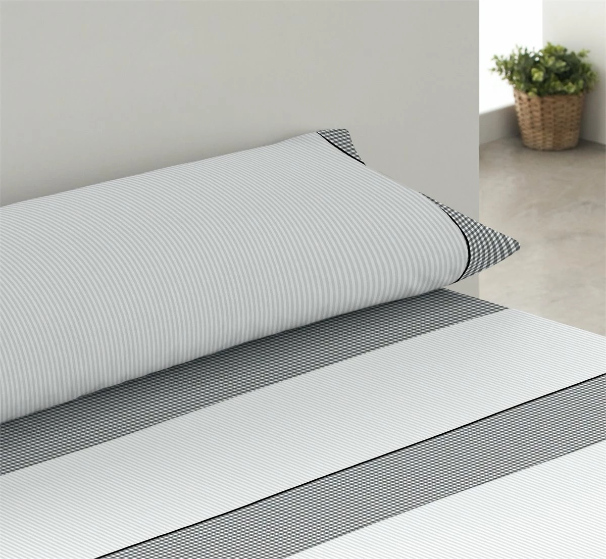 Juego De Sábanas 3 Piezas Donegal Vicky Cama 90 Cm Gris 4 Juego De Sábanas 3 Piezas Donegal Vicky Cama 90 Cm Gris - Imagen 2