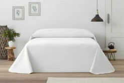 Vipalia - Colcha Bouti Pique 30% Algodón - 70% Poliester. Modelo Silver Cama 150 Cm - 250x260 Cm, Color Blanco/Marfil -Forros De Cama Ventas 2024 87e3d529910b7f0cb2d6e184e4d7229f1714f201 4a62e4ab9cd0456eba705eda53063ba3