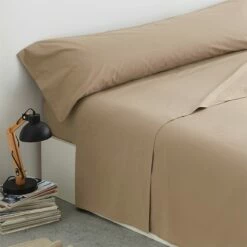 Vipalia - Juego De Sábanas Lisas 3 Piezas 50% Algodón - 50% Poliester. Modelo Rainbow Cama 135 Cm, Color Marrón -Forros De Cama Ventas 2024 903291ce5ff57f4d9714f55fdcbc807cfb5b09be 828b8c5730984309a5a7b84c2aba9625