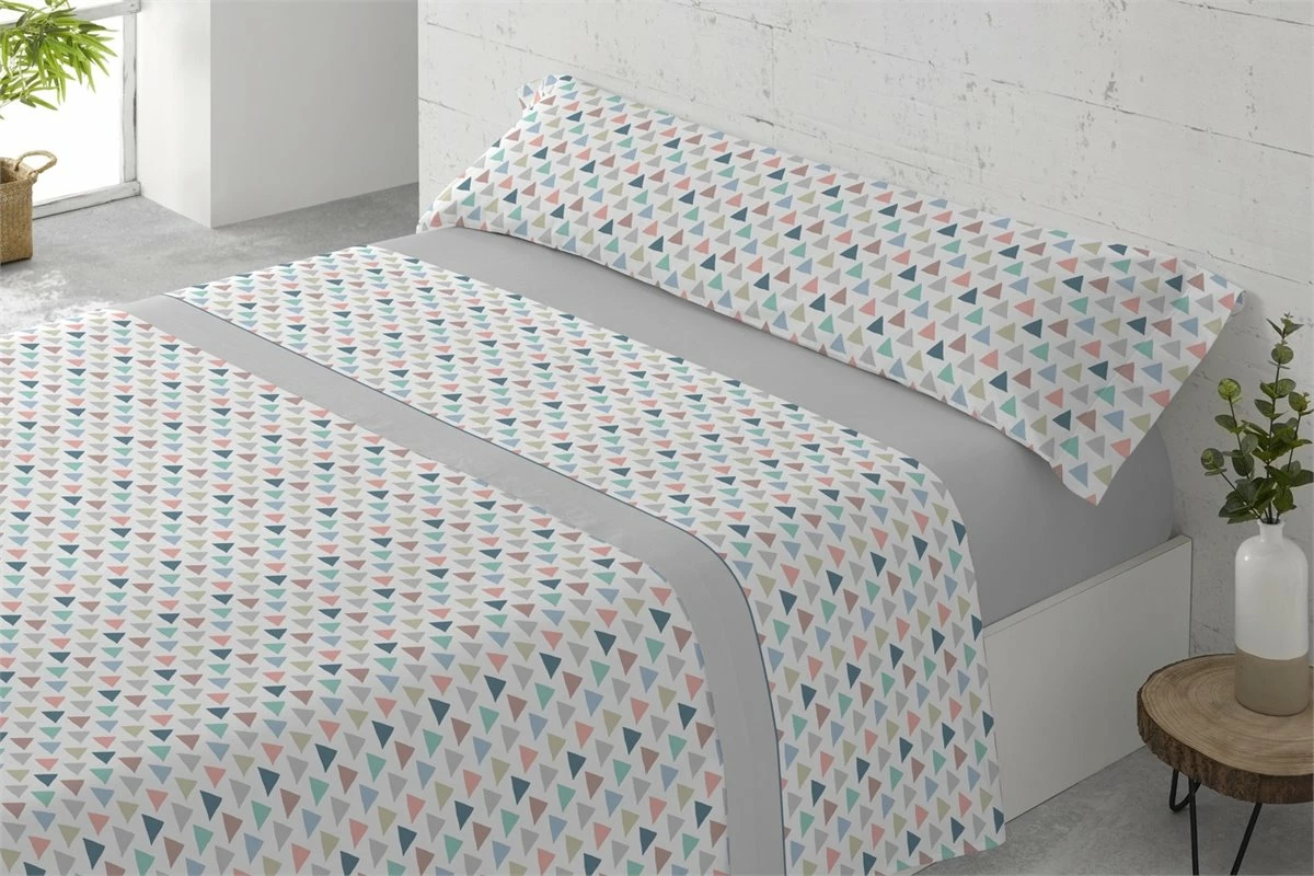 Juego De Sábanas Tres Piezas Cama De 90 Pirámide Gris Donegal 3 Juego De Sábanas Tres Piezas Cama De 90 Pirámide Gris Donegal