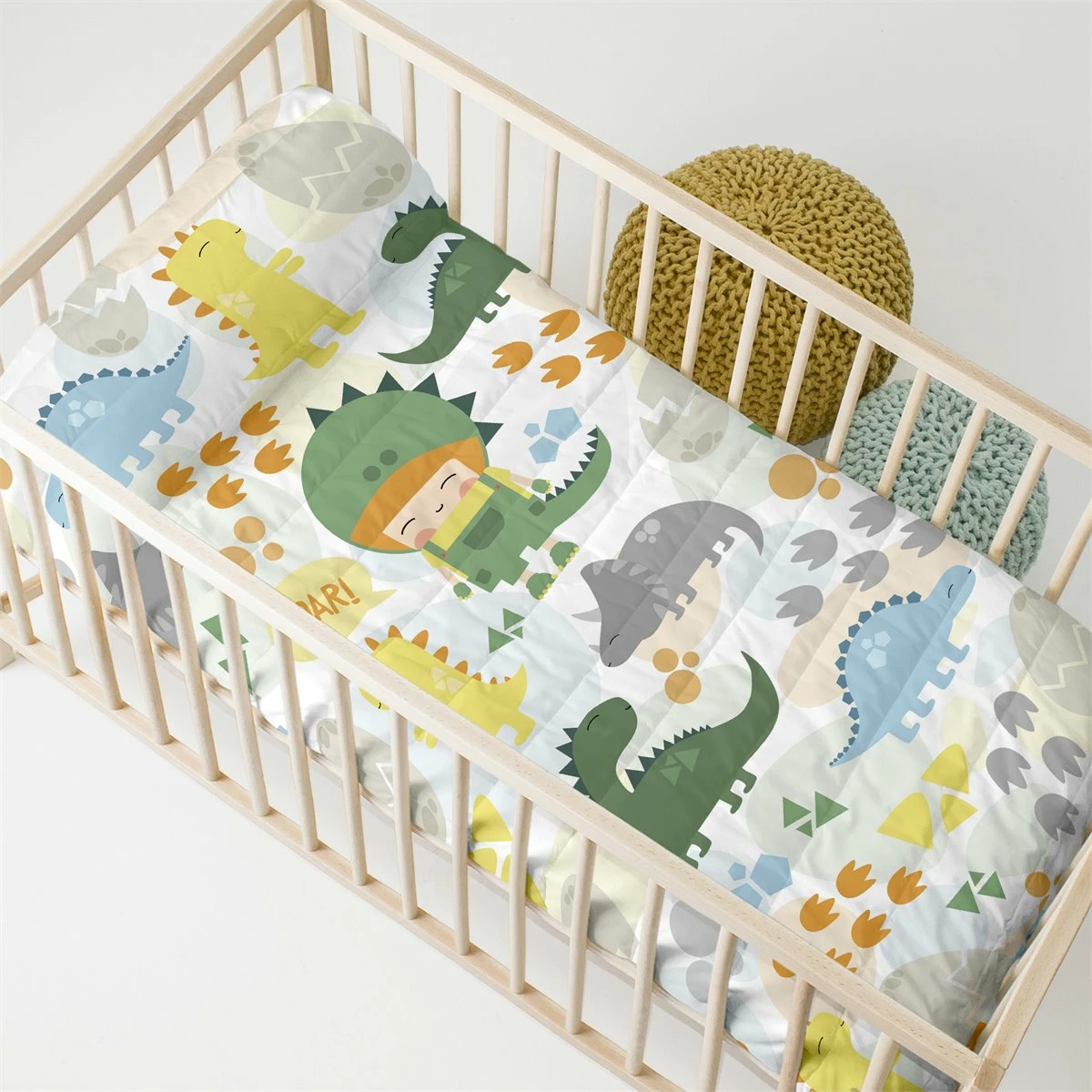 Happydino Colcha Cuna (100x130 Cm) Multicolor 3 Happydino Colcha Cuna (100x130 Cm) Multicolor