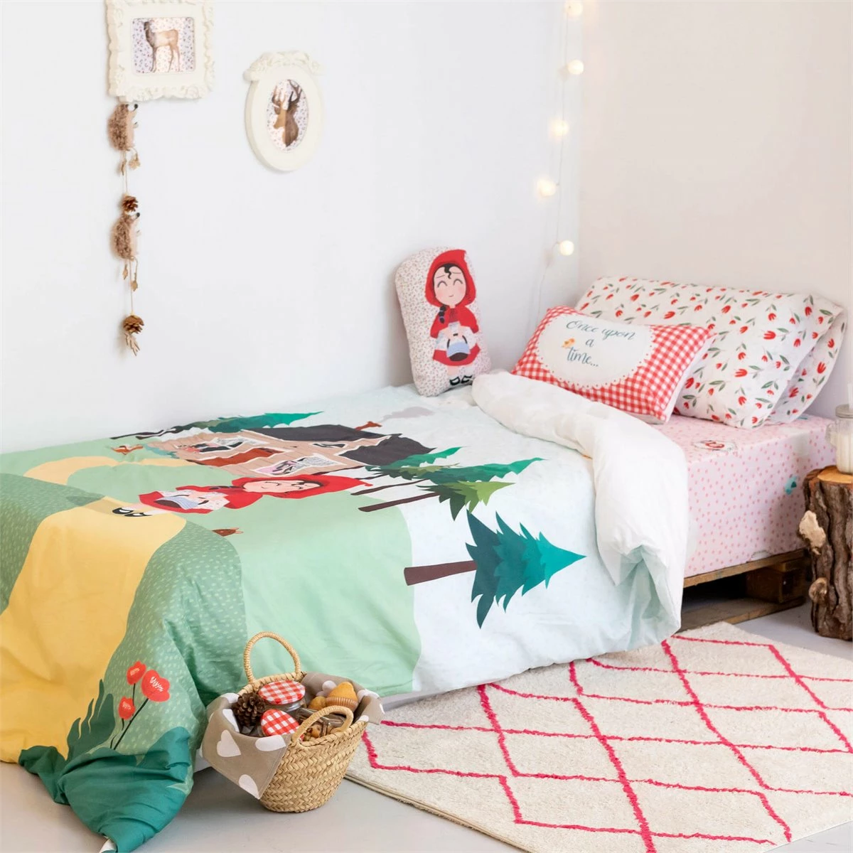 Red Riding Hood Juego Nórdico 155x220 Multicolor 3 Red Riding Hood Juego Nórdico 155x220 Multicolor