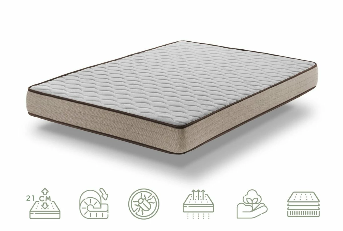 Colchón 21 Cm Viscoelástico Terapia Bambú - Tejidos Alta Calidad Certificados Sanitized® 4 Colchón 21 Cm Viscoelástico Terapia Bambú - Tejidos Alta Calidad Certificados Sanitized® - Imagen 2