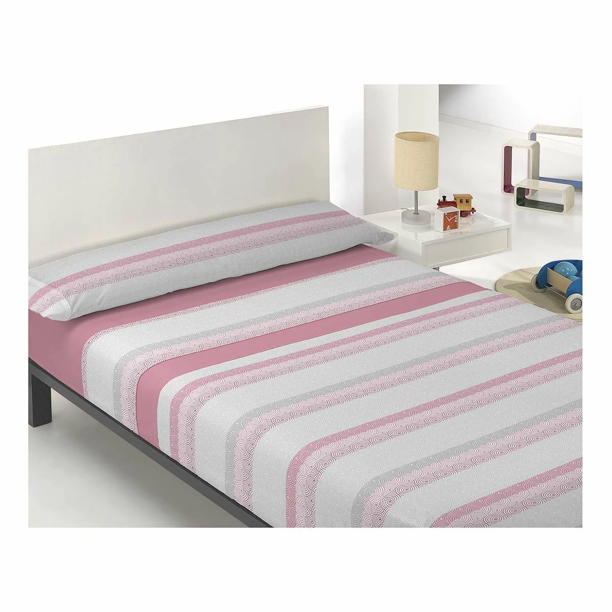 Acomoda Textil – Juego Sábanas Estampadas De Verano. (Espiral Rosa, Cama 105 Cm) 3 Acomoda Textil – Juego Sábanas Estampadas De Verano. (Espiral Rosa, Cama 105 Cm)