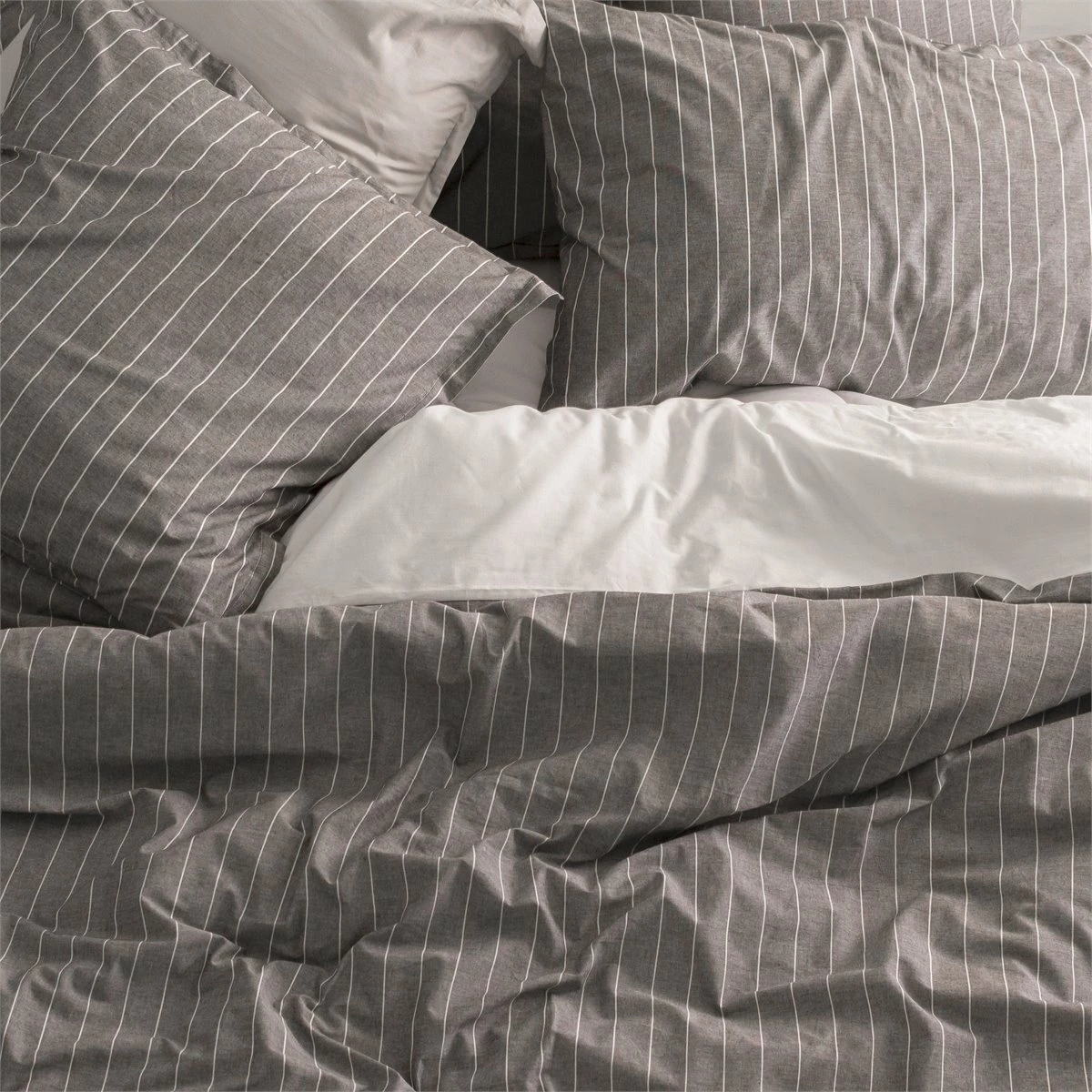 Basic Oxford Funda Nórdica 180x220 Gris 4 Basic Oxford Funda Nórdica 180x220 Gris - Imagen 2