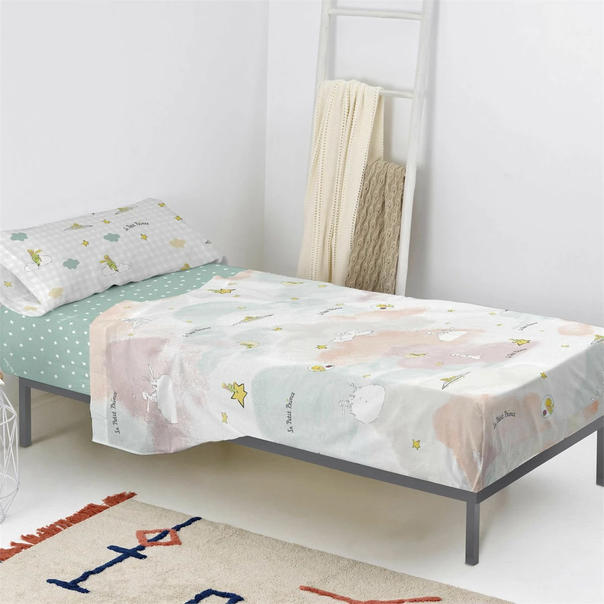 Nuages Juego De Sábana Cama 80/90 (160x270 Cm) Multicolor 4 Nuages Juego De Sábana Cama 80/90 (160x270 Cm) Multicolor - Imagen 2