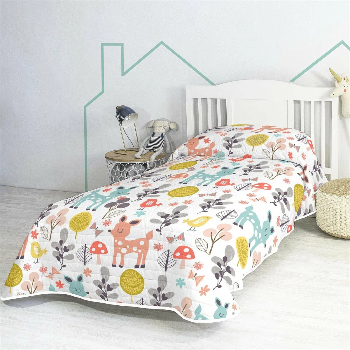Woodland Colcha Cama 80/90 (180x260 Cm) Multicolor 3 Woodland Colcha Cama 80/90 (180x260 Cm) Multicolor