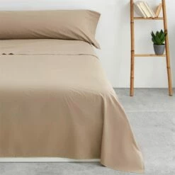 Vipalia - Juego De Sábanas Lisas 3 Piezas 50% Algodón - 50% Poliester. Modelo Rainbow Cama 150 Cm, Color Marrón -Forros De Cama Ventas 2024 b60c06a1ea2510d596c14130fd10f94bea922d8b e8a1f5d097bf40bca8c3e5563724a31d