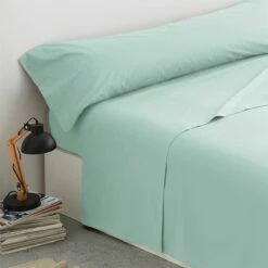 Vipalia - Juego De Sábanas Lisas 3 Piezas 50% Algodón - 50% Poliester. Modelo Rainbow Cama 90 Cm, Color Verde Agua -Forros De Cama Ventas 2024 b7416271af1dbaa62e1e735a4e3e7177ef4297ec 2b8f905769d346c089921316637345b8