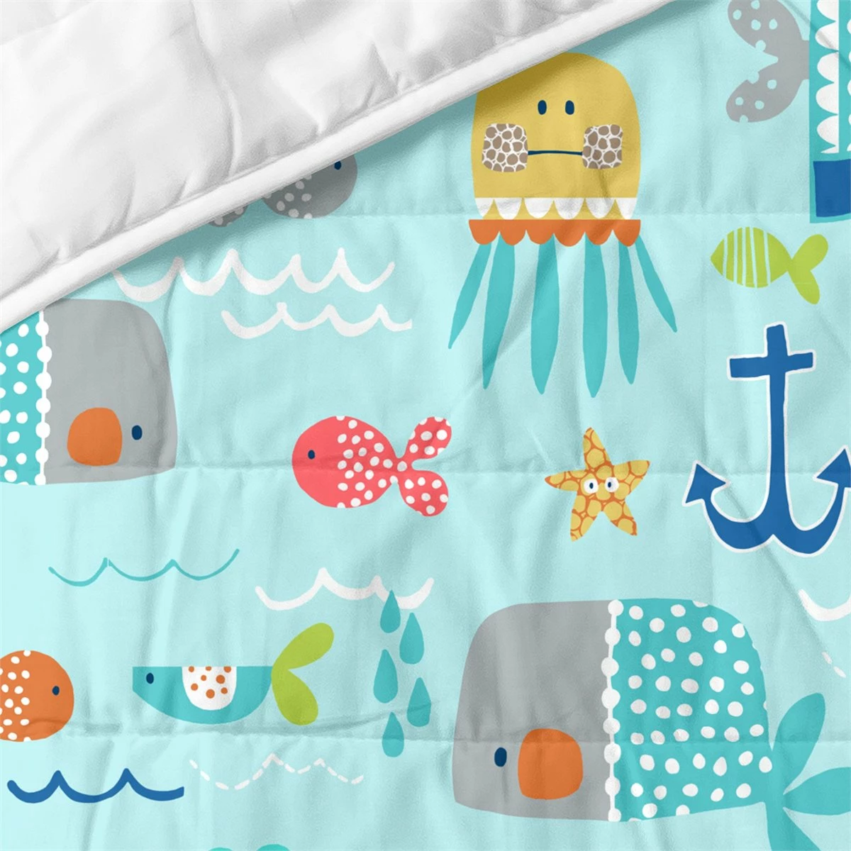 Sea Life Colcha Cama 80/90 (180x260 Cm) Multicolor 6 Sea Life Colcha Cama 80/90 (180x260 Cm) Multicolor - Imagen 4
