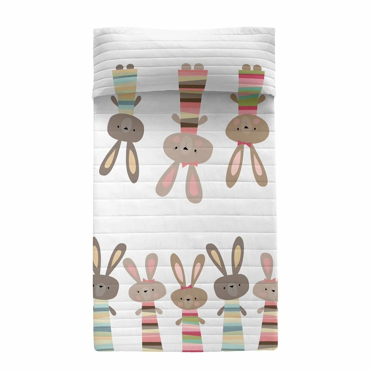 Rabbit Family Colcha Cama 80/90 (180x260 Cm) Multicolor 5 Rabbit Family Colcha Cama 80/90 (180x260 Cm) Multicolor - Imagen 3