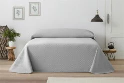 Vipalia - Colcha Bouti Pique 30% Algodón - 70% Poliester. Modelo Silver Cama 150 Cm - 250x260 Cm, Color Gris/Plata -Forros De Cama Ventas 2024 b932005507564c06f91ec8ea0b682119f66d37ea ef5ba6930302471a98e1472eb1329b7c