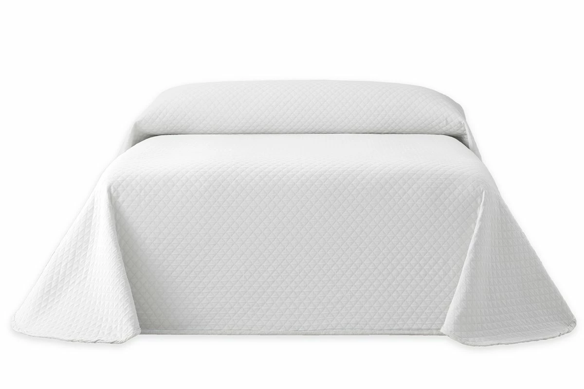 Vipalia - Colcha Bouti Pique 30% Algodón - 70% Poliester. Modelo Silver Cama 135 Cm - 235x260 Cm, Color Blanco/Marfil 3 Vipalia - Colcha Bouti Pique 30% Algodón - 70% Poliester. Modelo Silver Cama 135 Cm - 235x260 Cm, Color Blanco/Marfil