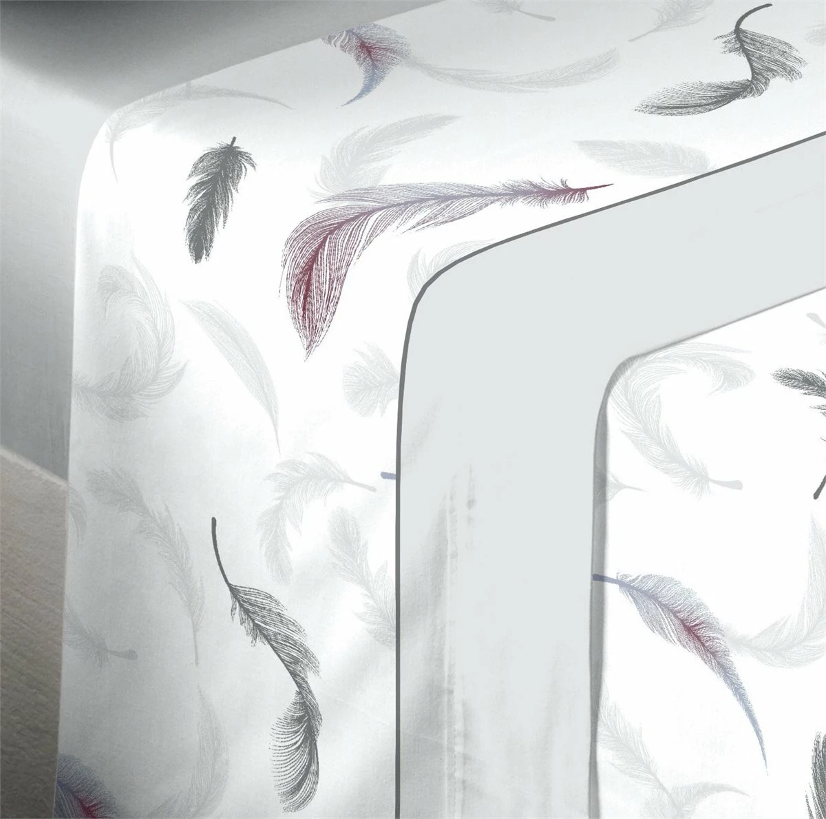 Juego De Sábanas 3 Piezas Donegal Plumas Cama 90 Cm Gris 5 Juego De Sábanas 3 Piezas Donegal Plumas Cama 90 Cm Gris - Imagen 3