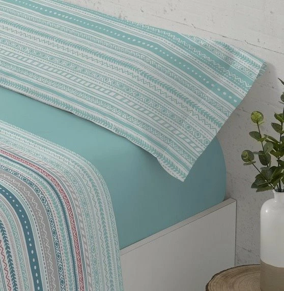 Juego De Sábanas Tres Piezas Cama De 90 Mandala Azul Donegal 6 Juego De Sábanas Tres Piezas Cama De 90 Mandala Azul Donegal - Imagen 4