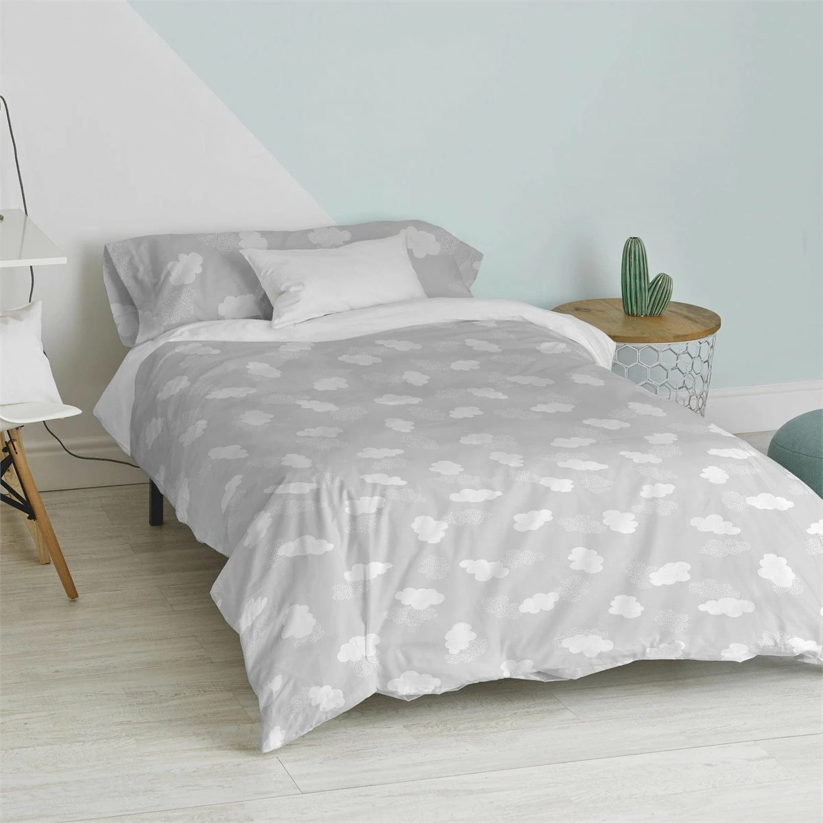 Clouds Grey Juego Nórdico 155x220 Gris 6 Clouds Grey Juego Nórdico 155x220 Gris - Imagen 4
