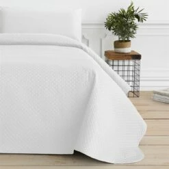 Vipalia Colcha Bouti Verano. Colcha Cama 90 Primavera Y Entretiempo. Colchas Cubre Cama Fina Individual Matrimonio Reversible Acolchada Rombos. 180x260 Cm. Color Blanco. -Forros De Cama Ventas 2024 ec6533c42af208100d1c0b3a7f5c02ef83f1db8d d62ca533820349fa80b54c12348cfb34